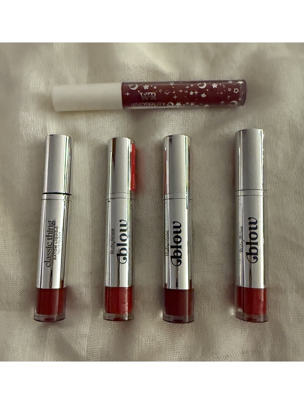 Ruby Rose Glow & Classic Thing Liquid Lipstick Lot of 4 + Warda Beauty Lip Color